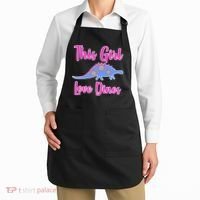 This Girl Loves Dino Apron thumb 2