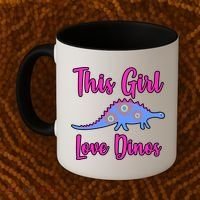 This Girl Loves Dino Coffee Mug thumb 2