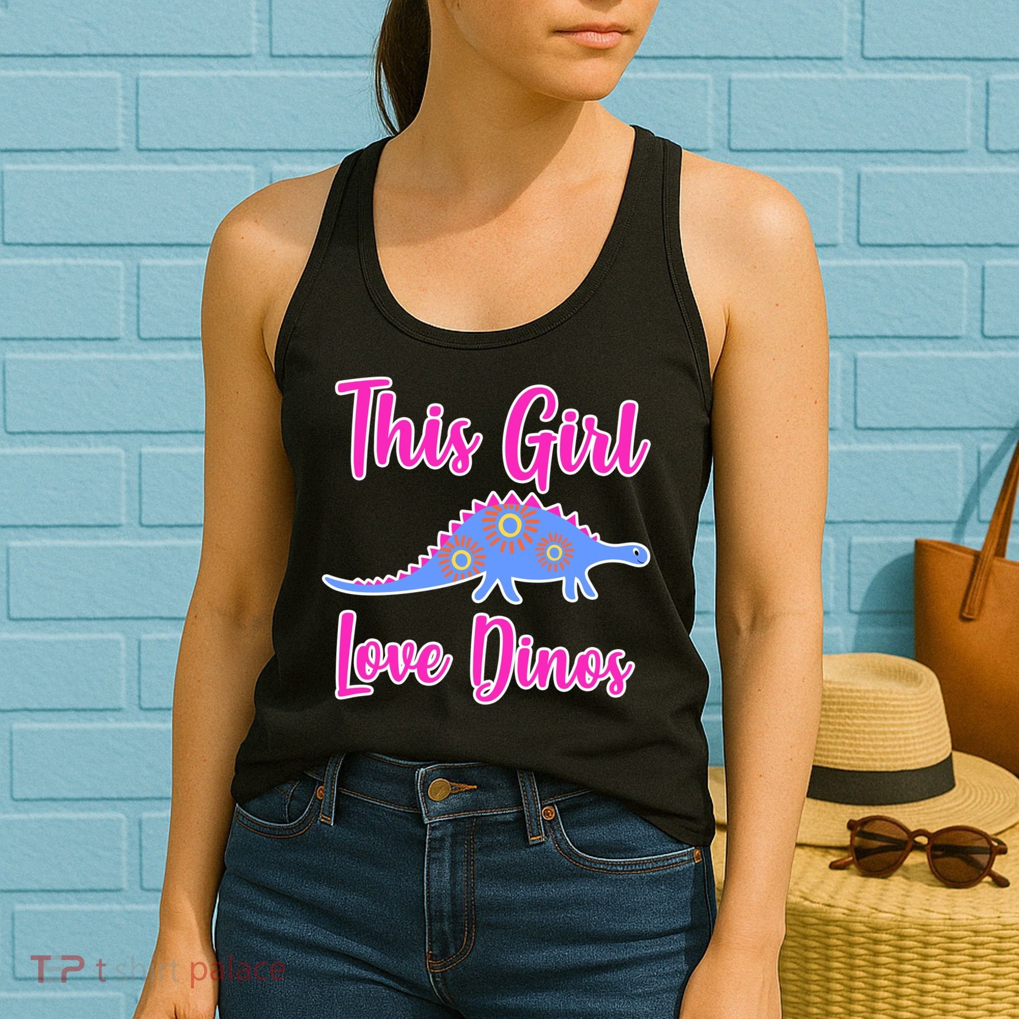 This Girl Loves Dino Women's Tank Top