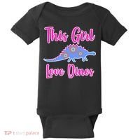 This Girl Loves Dino Baby Bodysuit thumb 0