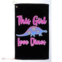 This Girl Loves Dino Golf Towel thumb 0
