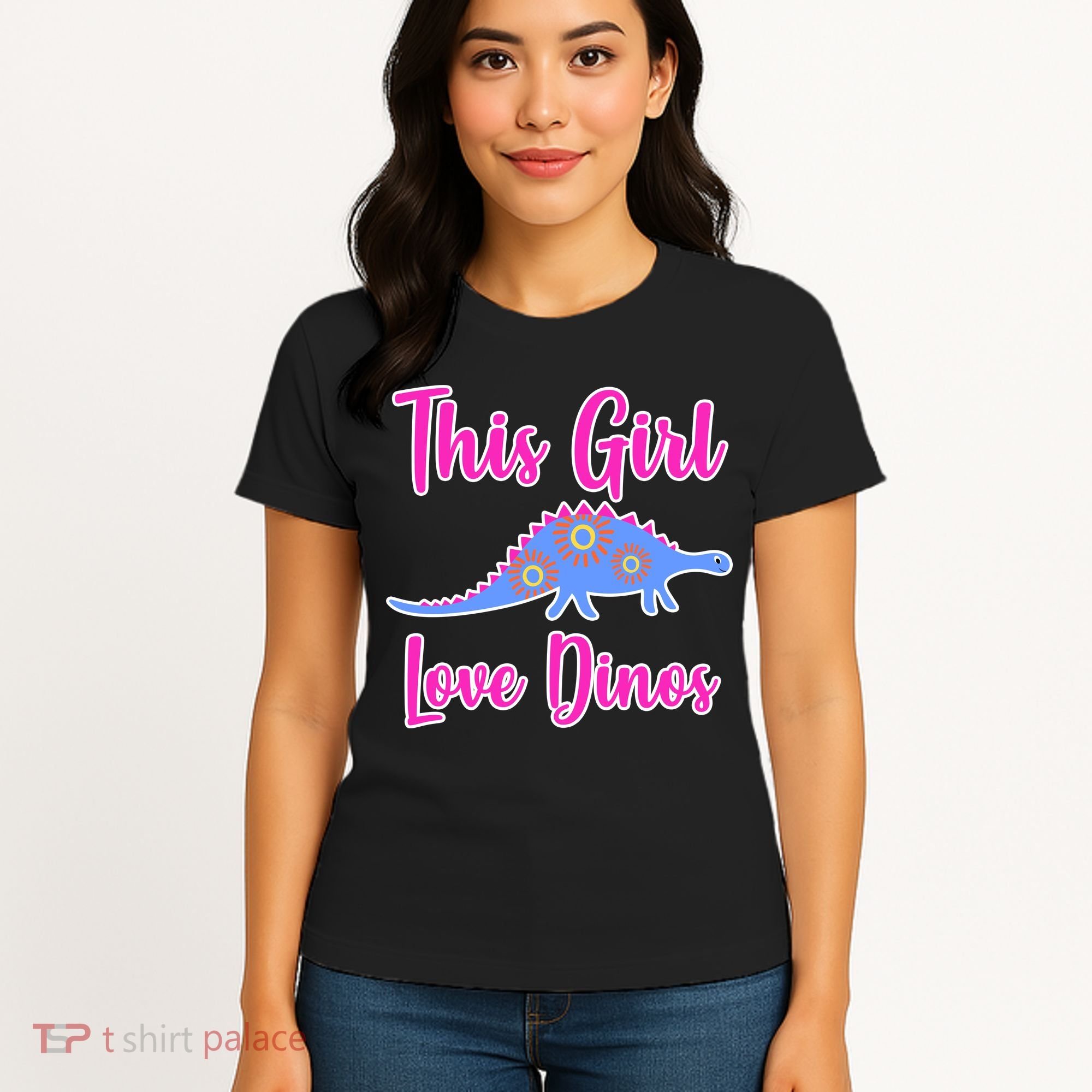This Girl Loves Dino Women's T-Shirt