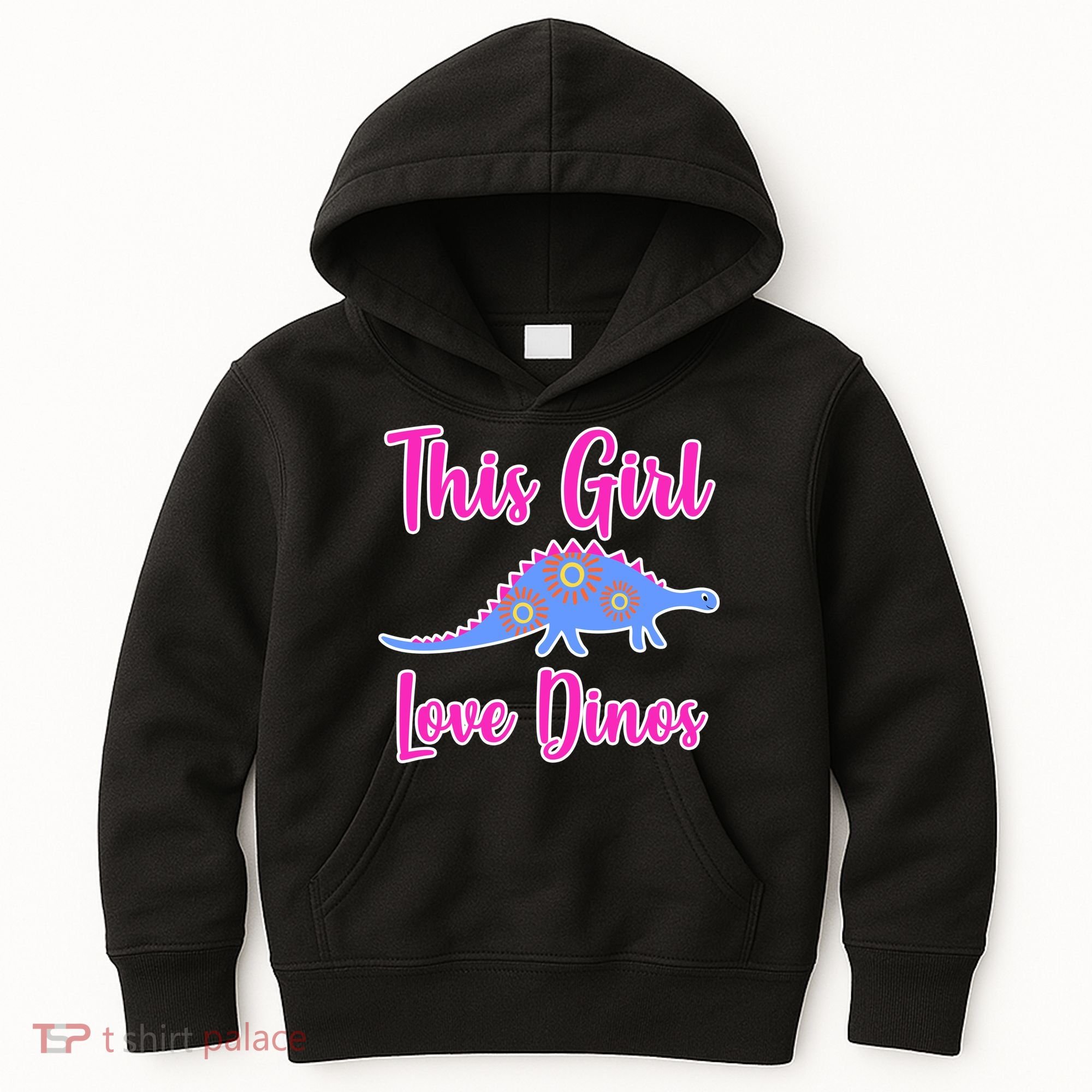 This Girl Loves Dino Kids Hoodie