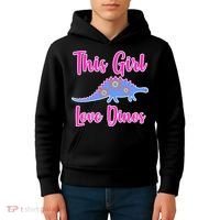 This Girl Loves Dino Kids Hoodie thumb 4