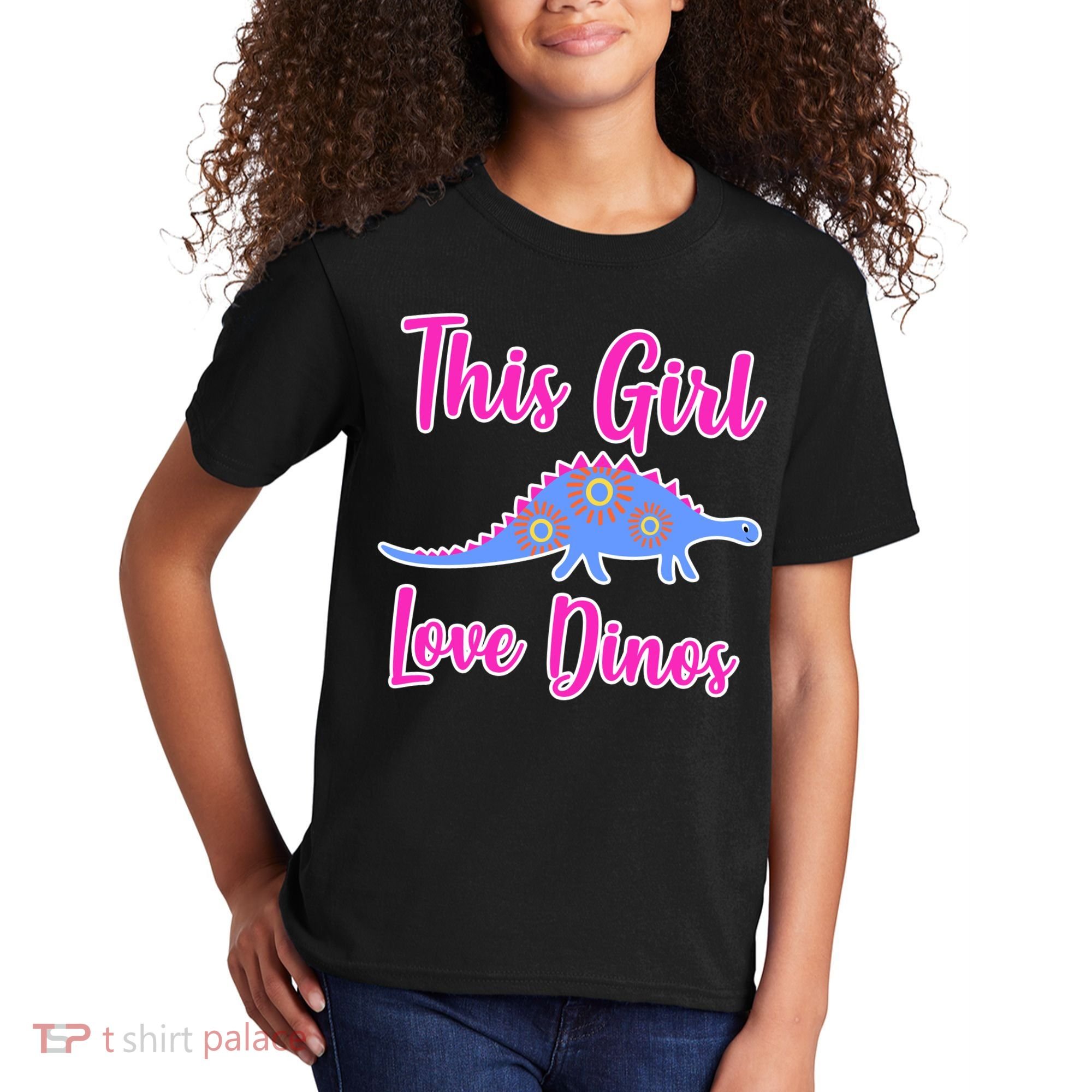 This Girl Loves Dino Kids T-Shirt