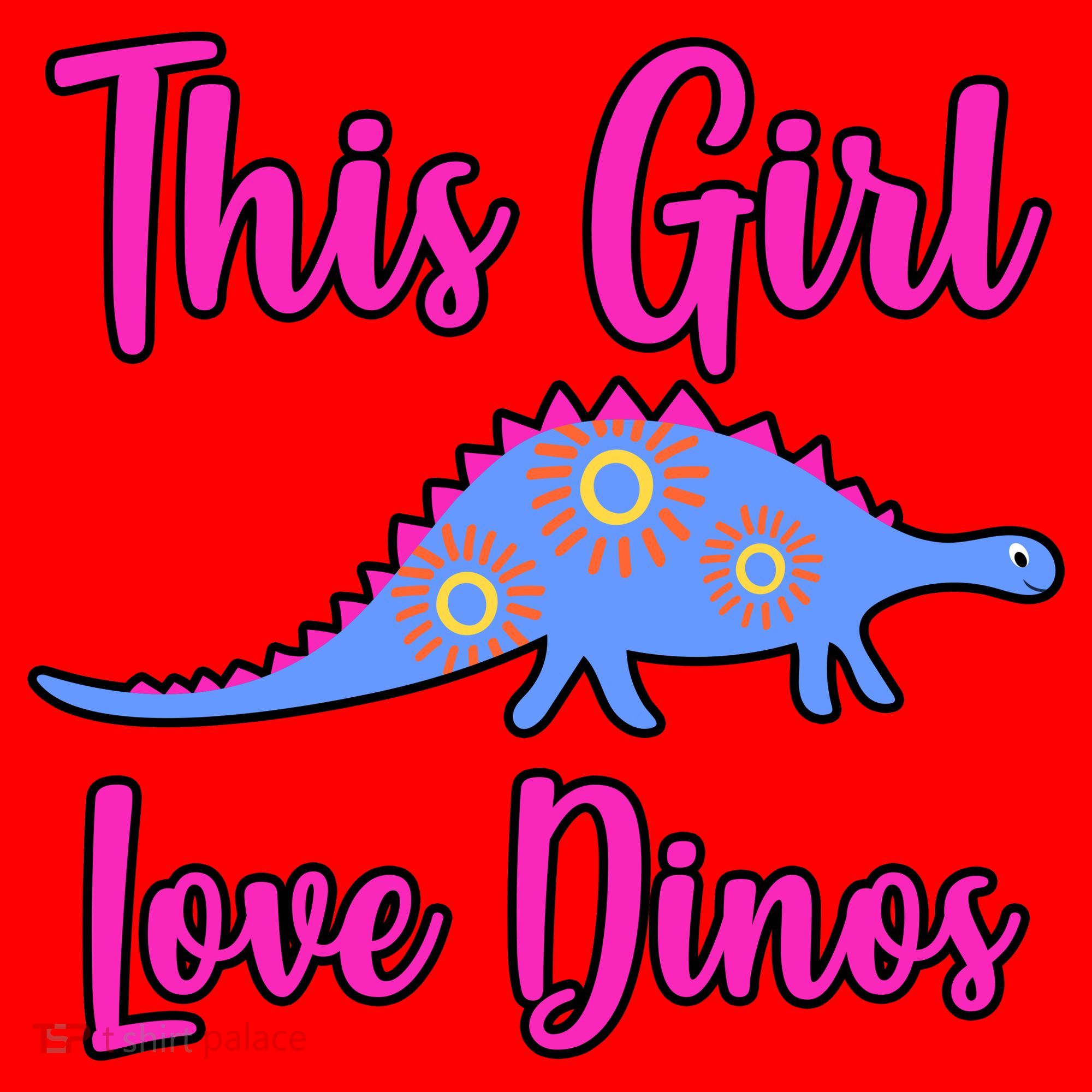 This Girl Loves Dino Santa Hat