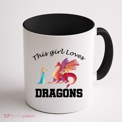 This Girl Loves Dragons Coffee Mug back