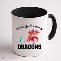 This Girl Loves Dragons Coffee Mug thumb 1