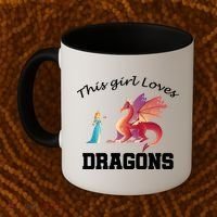 This Girl Loves Dragons Coffee Mug thumb 2