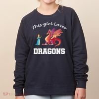 This Girl Loves Dragons Women's Sweatshirt thumb 0