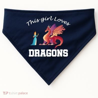This Girl Loves Dragons USA-Made Doggie Bandana