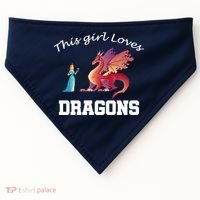 This Girl Loves Dragons USA-Made Doggie Bandana thumb 0