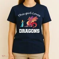 This Girl Loves Dragons T-Shirt thumb 4