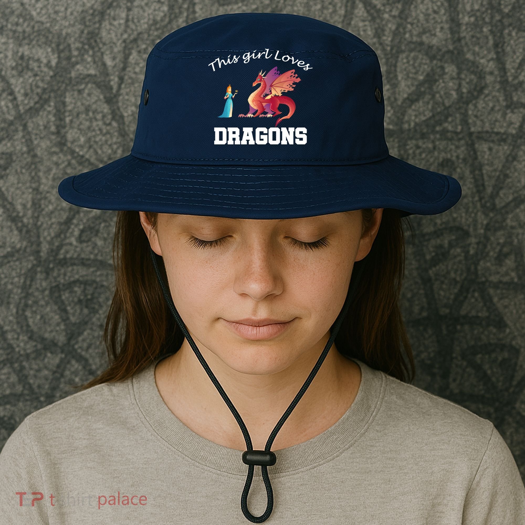 This Girl Loves Dragons Bucket Hat