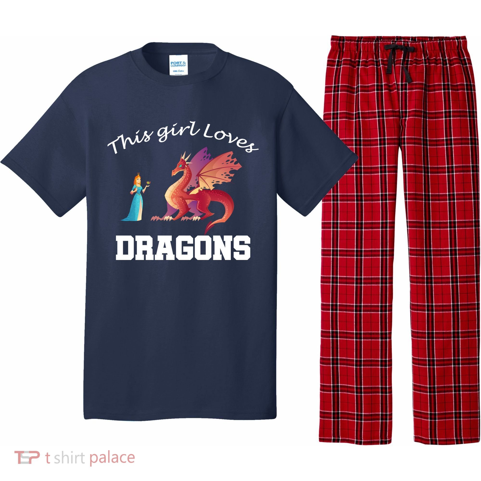 This Girl Loves Dragons Pajama Set