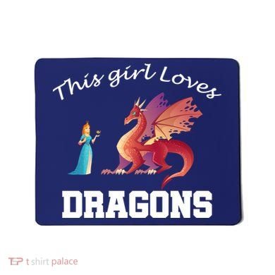 This Girl Loves Dragons Mousepad