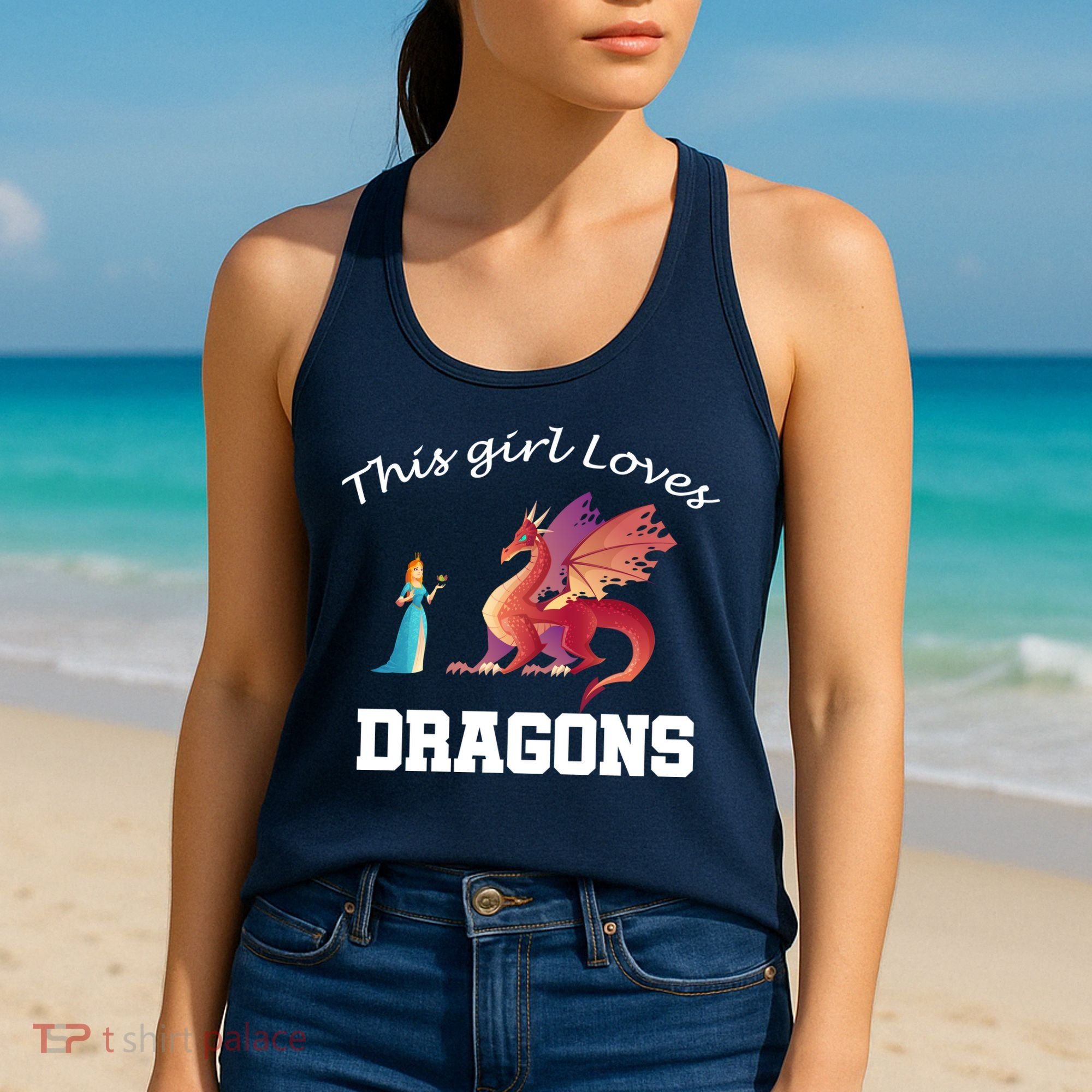 This Girl Loves Dragons Women's Tank Top