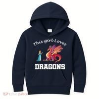 This Girl Loves Dragons Kids Hoodie thumb 0
