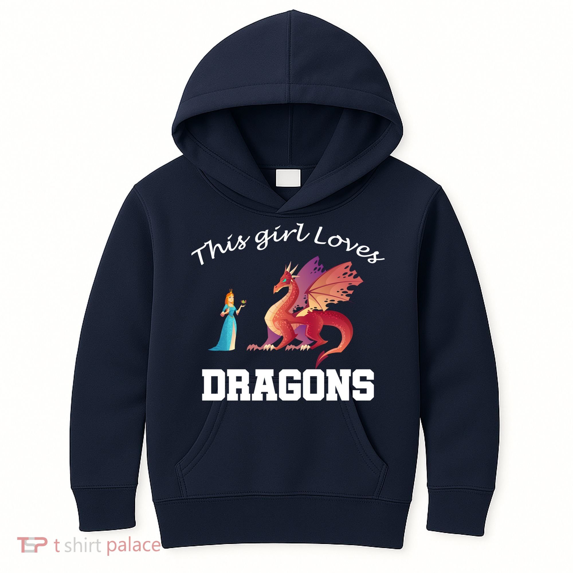 This Girl Loves Dragons Kids Hoodie