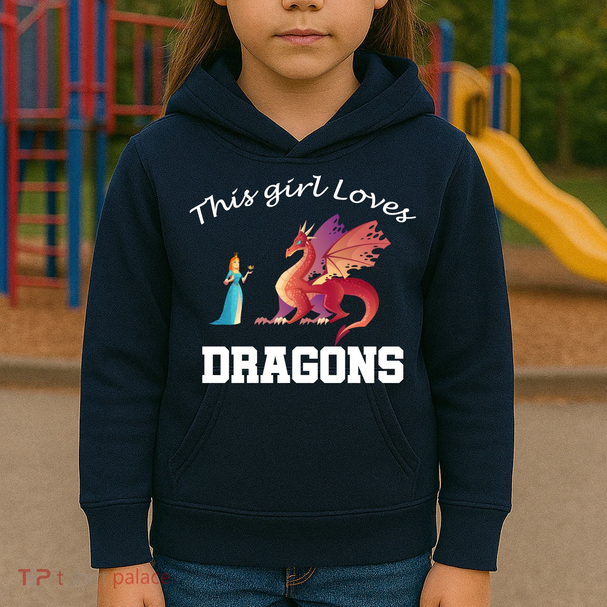 This Girl Loves Dragons Kids Hoodie