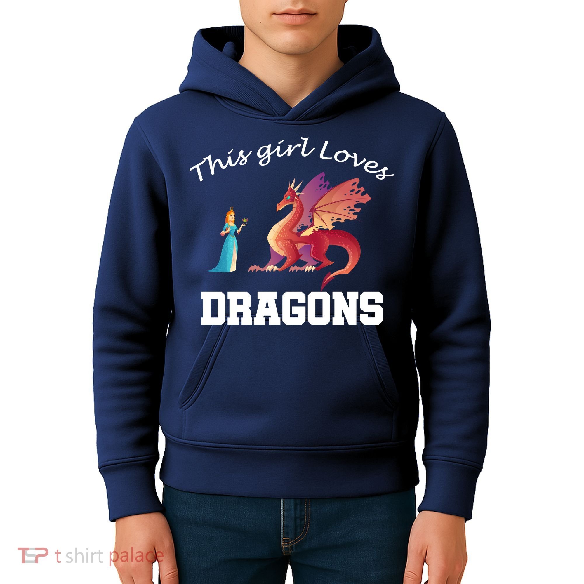 This Girl Loves Dragons Kids Hoodie