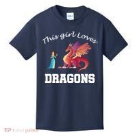 This Girl Loves Dragons Kids T-Shirt thumb 0