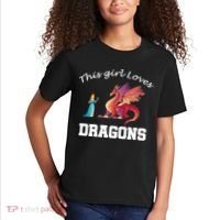 This Girl Loves Dragons Kids T-Shirt thumb 2