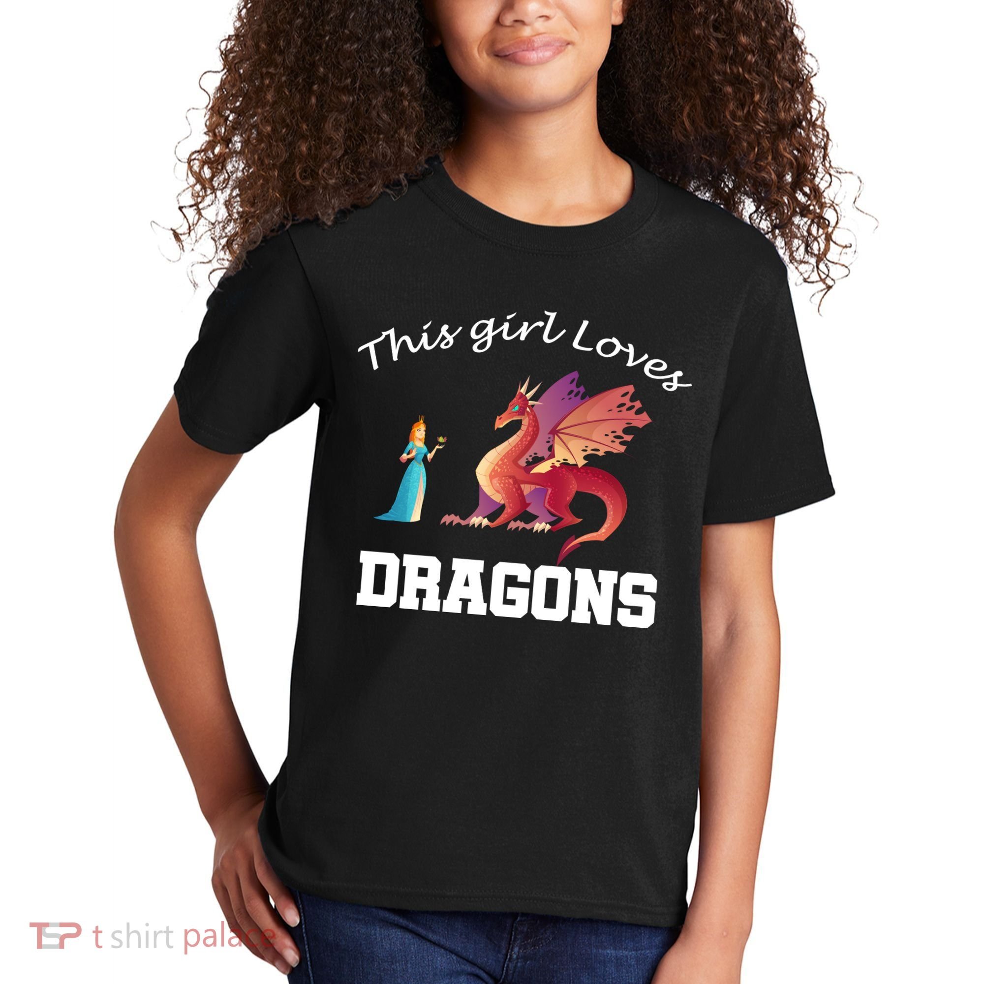 This Girl Loves Dragons Kids T-Shirt