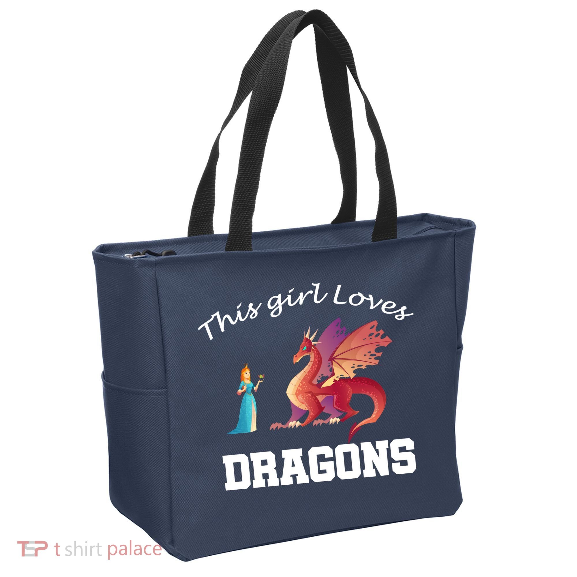 This Girl Loves Dragons Tote Bag
