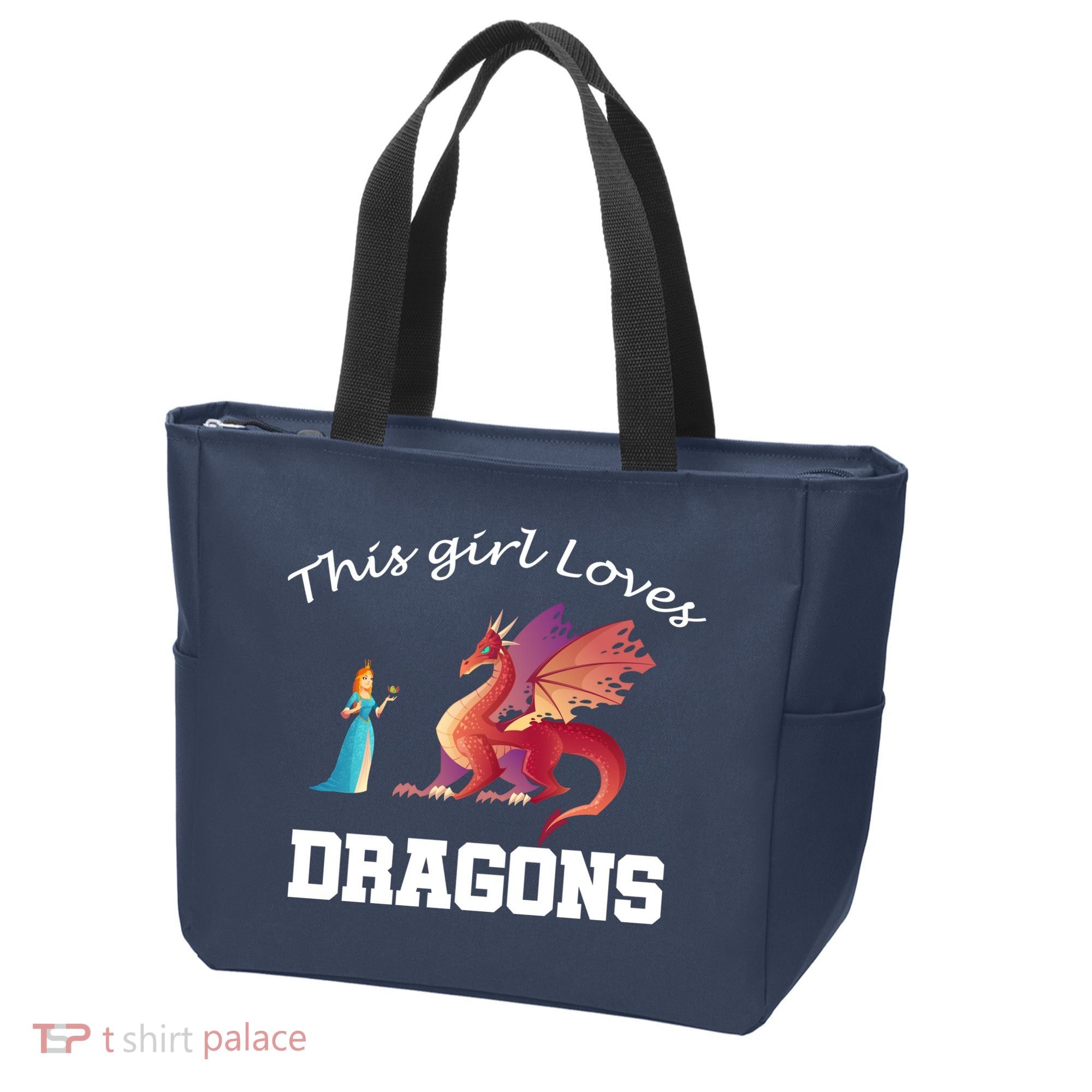 This Girl Loves Dragons Tote Bag