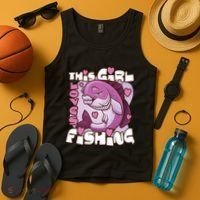 This Girl Loves Fishing Tank Top thumb 4