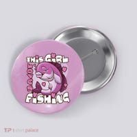 This Girl Loves Fishing Button thumb 0