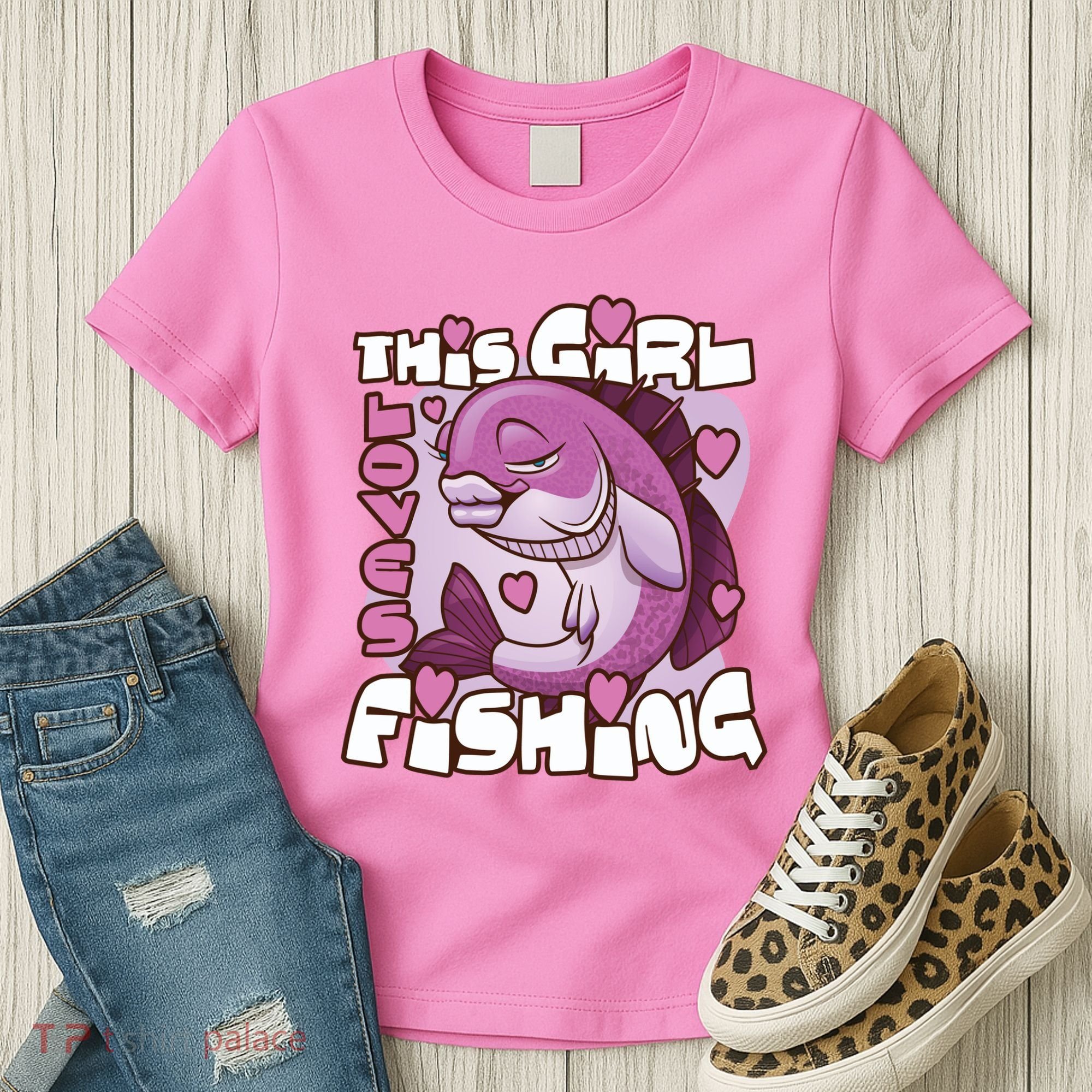 This Girl Loves Fishing Women's T-Shirt