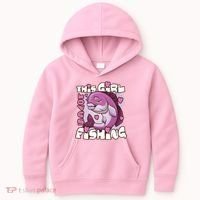 This Girl Loves Fishing Kids Hoodie thumb 0