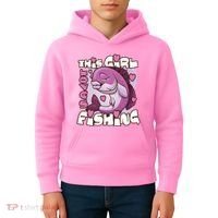 This Girl Loves Fishing Kids Hoodie thumb 4