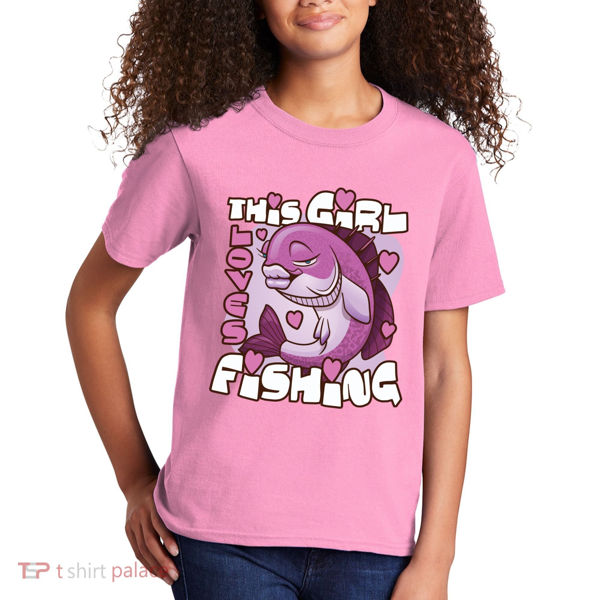 This Girl Loves Fishing Kids T-Shirt