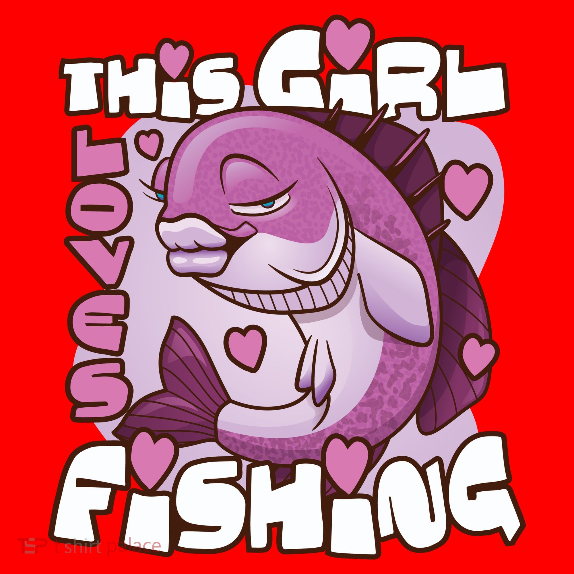 This Girl Loves Fishing Santa Hat
