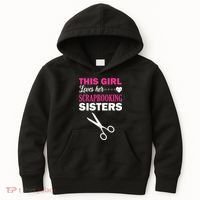 This Girl Loves Her Scrapbooking Sisters Kids Hoodie thumb 0