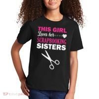 This Girl Loves Her Scrapbooking Sisters Kids T-Shirt thumb 2