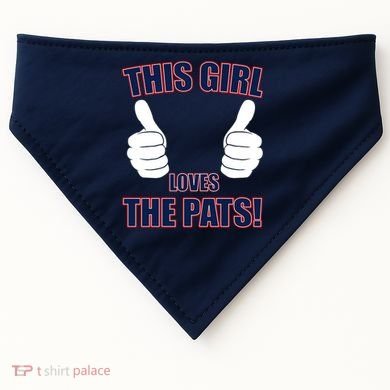 This Girl Loves The Pats USA-Made Doggie Bandana