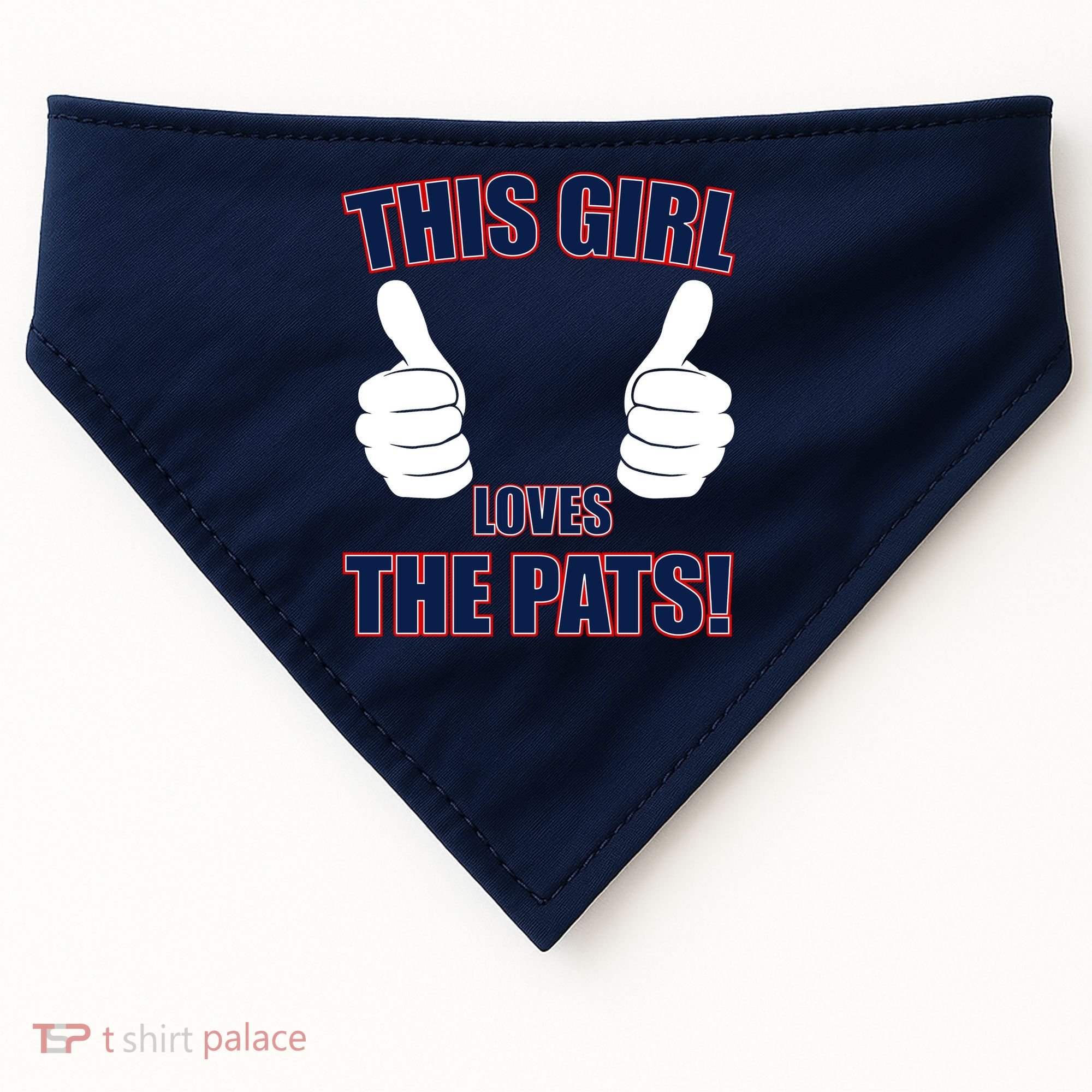 This Girl Loves The Pats USA-Made Doggie Bandana