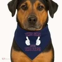 This Girl Loves The Pats USA-Made Doggie Bandana thumb 1