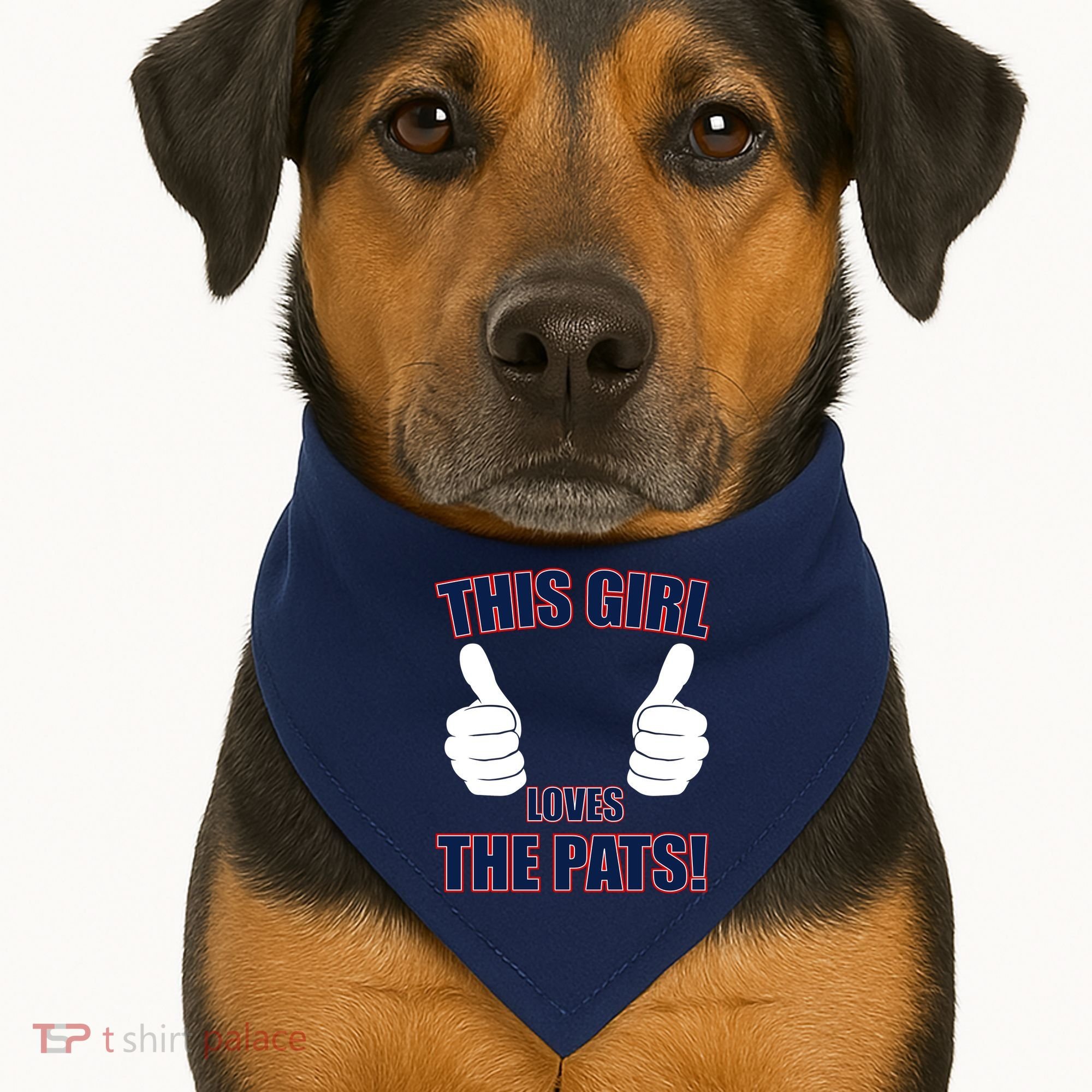 This Girl Loves The Pats USA-Made Doggie Bandana