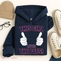This Girl Loves The Pats Hoodie thumb 4