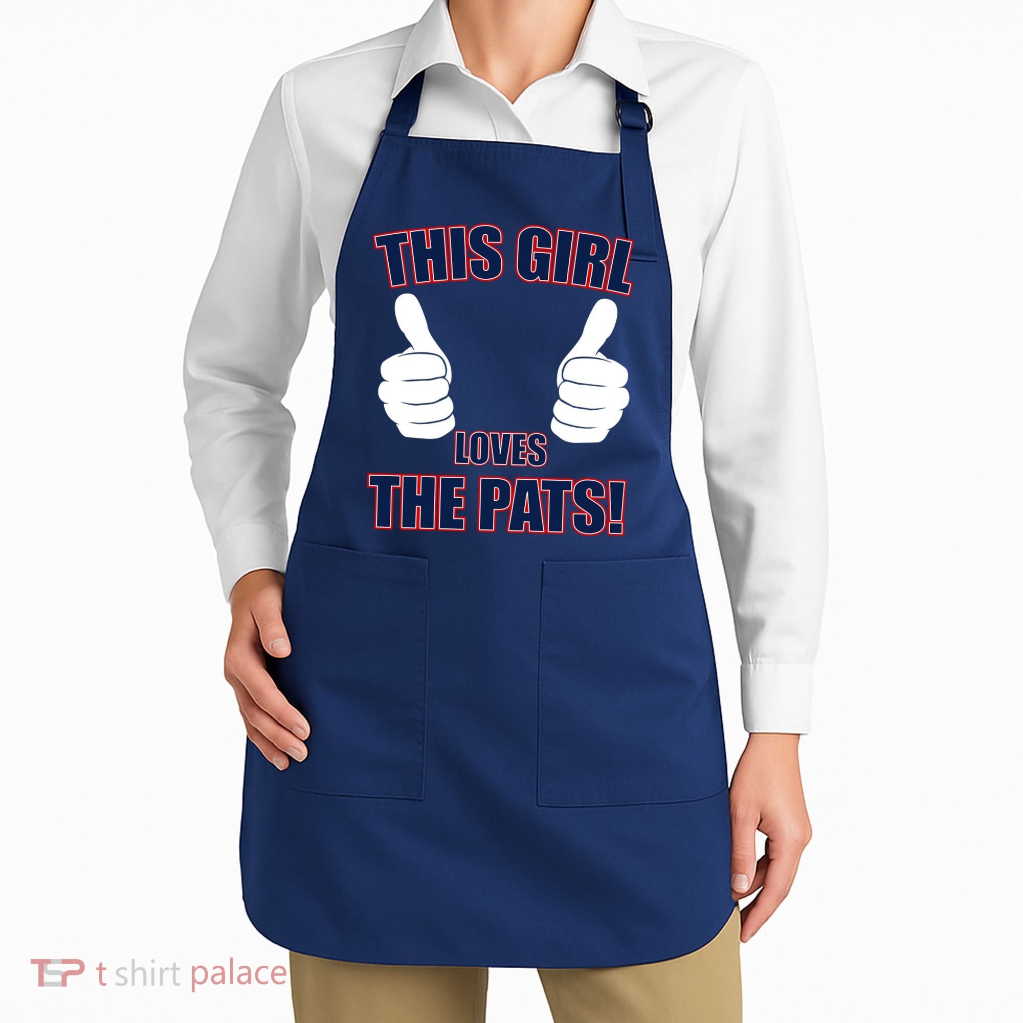 This Girl Loves The Pats Apron