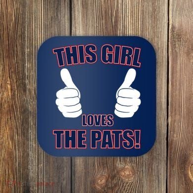 This Girl Loves The Pats Coaster