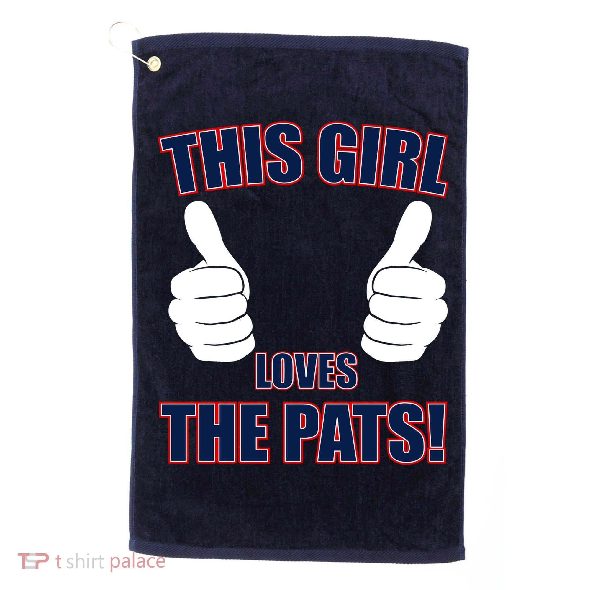 This Girl Loves The Pats Golf Towel