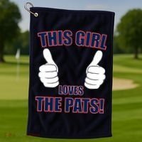 This Girl Loves The Pats Golf Towel thumb 1