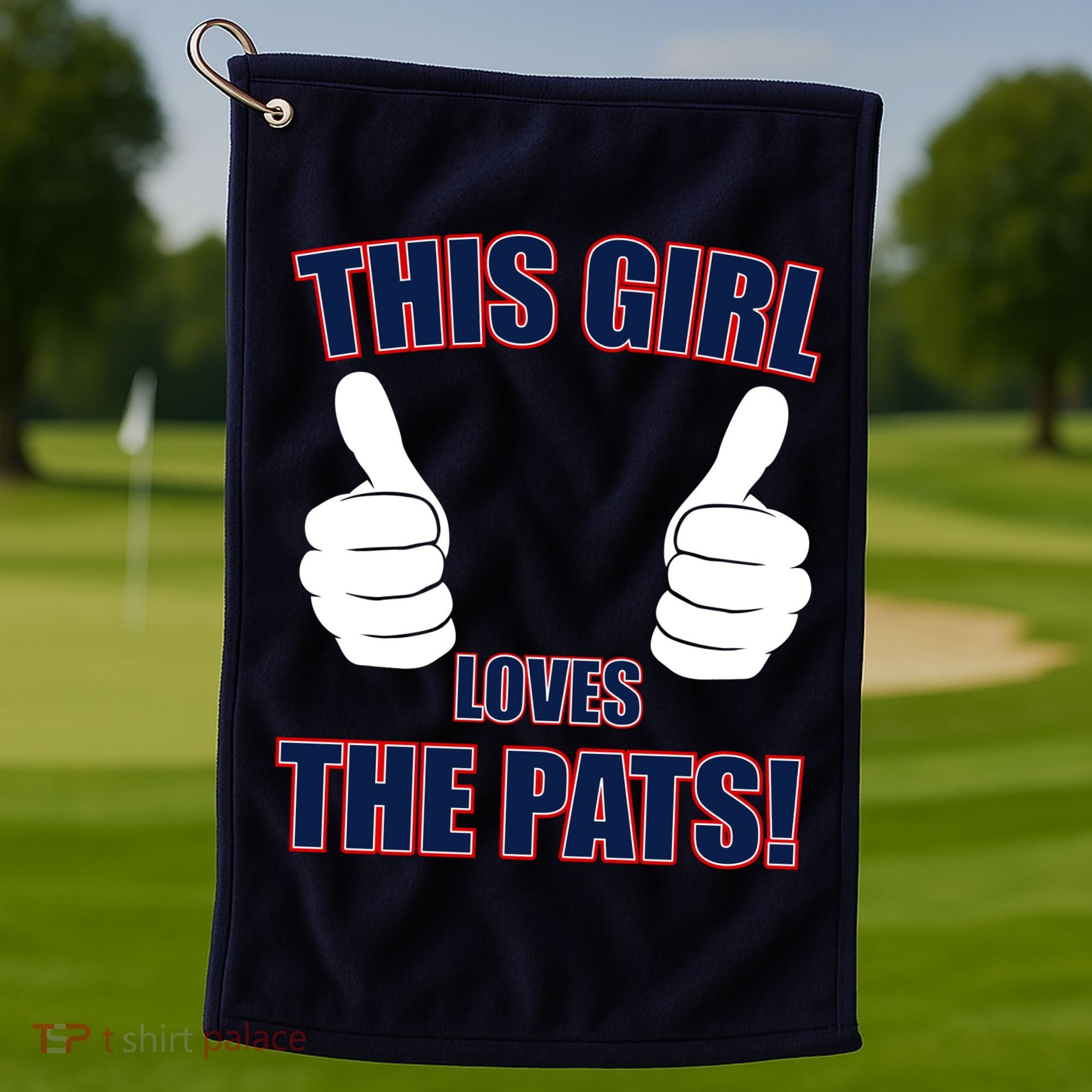 This Girl Loves The Pats Golf Towel