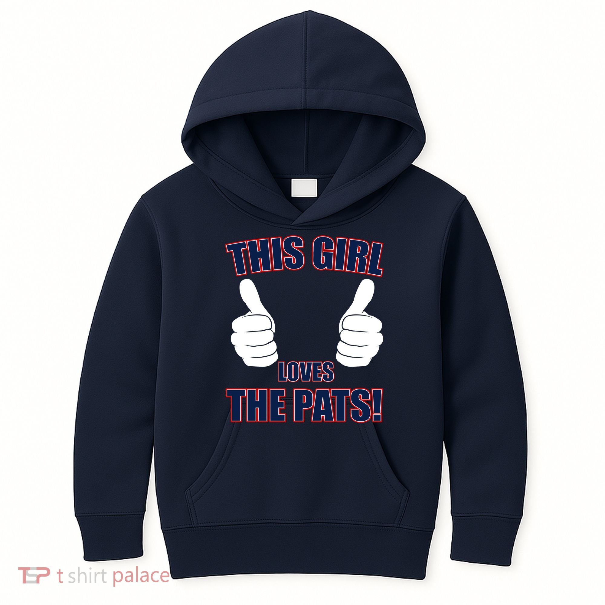 This Girl Loves The Pats Kids Hoodie